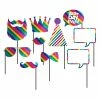 Creative Converting Rainbow Foil Photo Props, 10 Ct