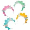 Creative Converting Girl Dino Party Tiaras, Iridescent 8ct