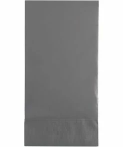 Creative Converting Solid Color Tableware Glamour Gray Guest Towel, 3 Ply, 16 Ct