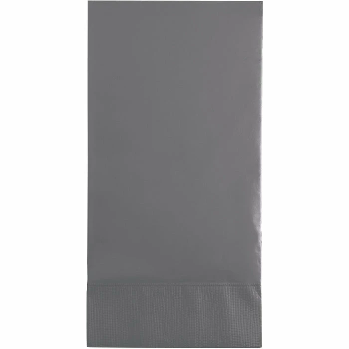 Creative Converting Solid Color Tableware Glamour Gray Guest Towel, 3 Ply, 16 Ct