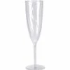 Creative Converting Solid Color Tableware 6 Oz. Clear Plastic 1-Piece Champagne Glasses 8ct
