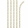 Creative Converting Gold And White Striped Paper Straws, 24 Ct