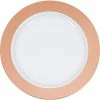 Creative Converting 10.25" Rosegold Rim Plastic Plate 10ct Bridal And Wedding