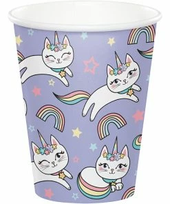 Creative Converting Sassy Caticorn Hot/Cold Cups 9Oz. 8ct Kids Birthday Party Themes
