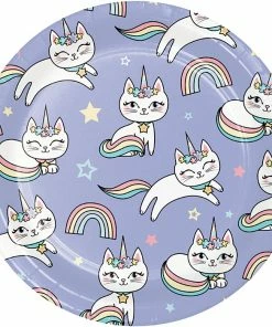 Creative Converting Sassy Caticorn Dessert Plate 8ct