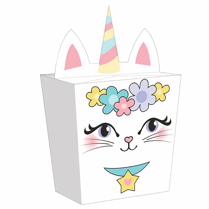 Creative Converting Sassy Caticorn Favor Box 8ct