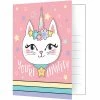 Creative Converting Kids Birthday Party Themes Sassy Caticorn Invitation W/ Att 8ct