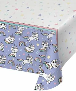 Creative Converting Sassy Caticorn Paper Tablecover 54