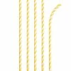 Creative Converting School Bus Yellow Striped Paper Straws, 24 Ct