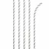 Creative Converting Silver And White Striped Paper Straws, 24 Ct General Decorations