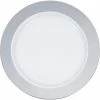 Creative Converting 9" Silver Rim Plastic Plate 10ct