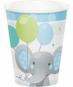 Creative Converting Kids Birthday Party Themes Enchanting Elephants Boy Hot/Cold Cups 9Oz. 8ct