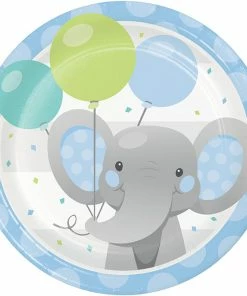 Creative Converting Kids Birthday Party Themes Enchanting Elephants Boy Dessert Plate 8ct