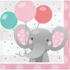 Creative Converting Enchanting Elephants Girl Beverage Napkins 16ct