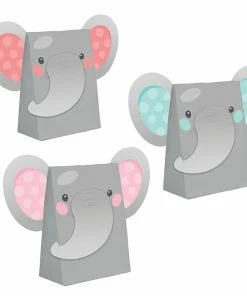 Creative Converting Kids Birthday Party Themes Enchanting Elephants Girl Paper Treat Bags With Attachments 8ct