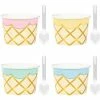 Creative Converting Ice Cream Party Treat Cups With Spoons, Foil 8ct
