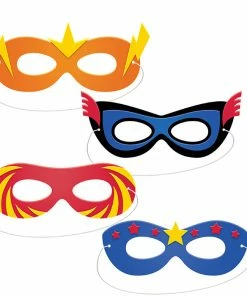 Creative Converting Kids Birthday Party Themes Superhero Party Foam Masks 4ct