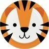 Creative Converting Animal Faces Dinner Plate, Tiger 8ct