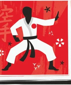 Creative Converting Kids Birthday Party Themes Karate Party Beverage Napkins 16ct