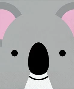 Creative Converting Kids Birthday Party Themes Animal Faces Luncheon Napkin, Koala 16ct