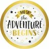 Creative Converting Grad Adventure Dessert Plate, Adventure Begins 8ct