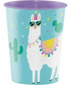 Creative Converting Llama Party Plastic Keepsake Cup 16 Oz.