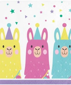Creative Converting Llama Party Beverage Napkins, 16 Ct Kids Birthday Party Themes