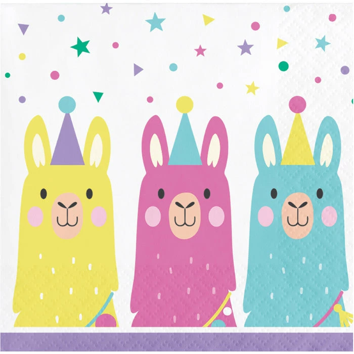 Creative Converting Llama Party Beverage Napkins, 16 Ct Kids Birthday Party Themes
