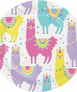 Creative Converting Llama Party Dessert Plates, 8 Ct