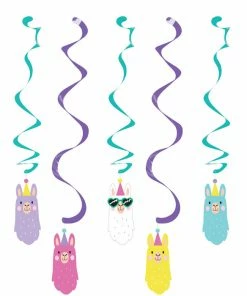 Creative Converting Llama Party Dizzy Danglers, 5 Ct Kids Birthday Party Themes