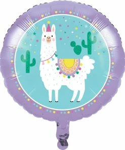 Creative Converting Llama Party Metallic Balloon 18"