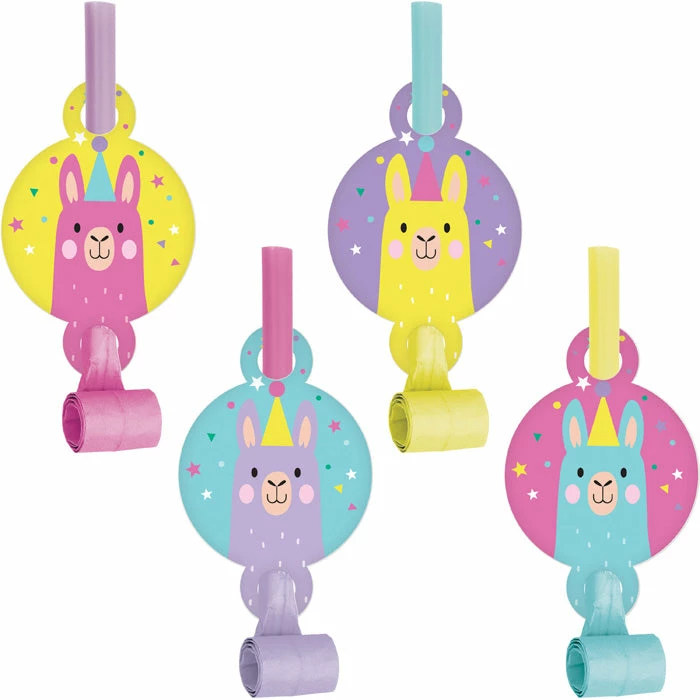 Creative Converting Llama Party Blowouts W/ Med, 8 Ct