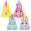 Creative Converting Llama Party Hat Child, Assorted 2 Each Of 4 Styles, 8 Ct