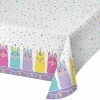 Creative Converting Kids Birthday Party Themes Llama Party Plastic Tablecover All Over Print, 54" X 102"