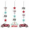 Creative Converting Vintage Race Car Hanging Cutouts 3ct Kids Birthday Party Themes