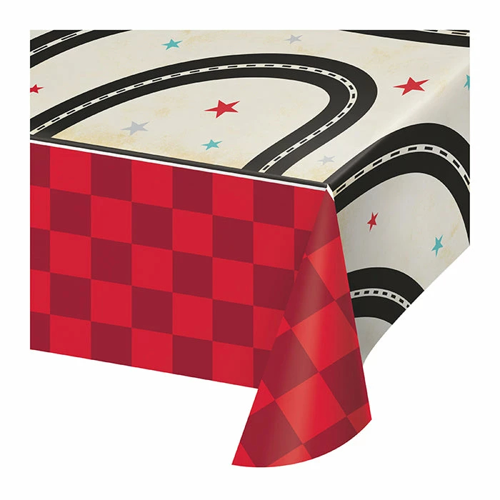 Creative Converting Vintage Race Car Paper Tablecover 54" X 102"