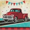Creative Converting Kids Birthday Party Themes Vintage Red Truck Beverage Napkins 16ct
