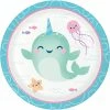 Creative Converting Kids Birthday Party Themes Narwhal Party Dessert Plate 8ct