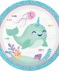 Creative Converting Kids Birthday Party Themes Narwhal Party Dinner Plate 8ct