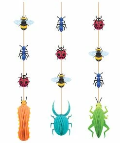 Creative Converting Birthday Bugs Hanging Cutouts W/ Honeycomb 3ct