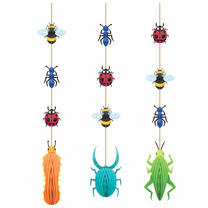 Creative Converting Birthday Bugs Hanging Cutouts W/ Honeycomb 3ct