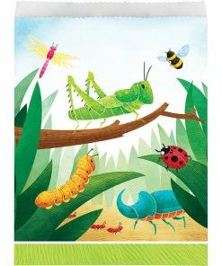 Creative Converting Birthday Bugs Paper Treat Bag, Large 8ct