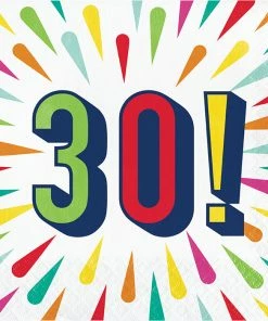 Creative Converting Birthday Burst Luncheon Napkin, 30 16ct