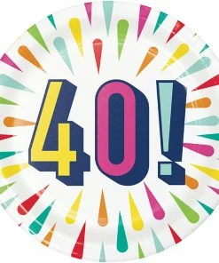 Creative Converting Birthday Burst Dessert Plate, 40 8ct Kids Birthday Party Themes