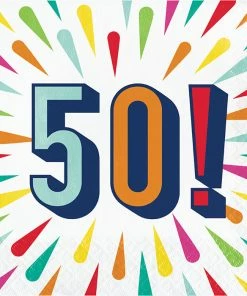 Creative Converting Birthday Burst Luncheon Napkin, 50 16ct