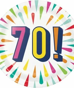 Creative Converting Kids Birthday Party Themes Birthday Burst Dessert Plate, 70 8ct