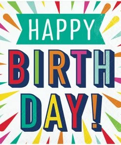 Creative Converting Birthday Burst Beverage Napkins 16ct Kids Birthday Party Themes