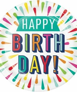 Creative Converting Birthday Burst Paper Plates 8ct