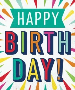 Creative Converting Birthday Burst Luncheon Napkin 16ct