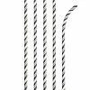 Creative Converting Black Striped Paper Straws, 24 Ct